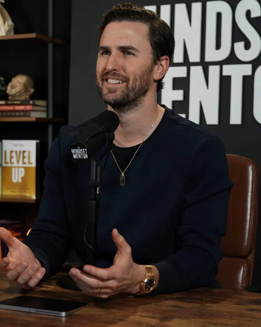 Rob Dial recording The Mindset Mentor podcast